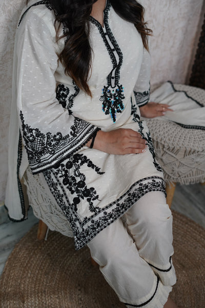 Kashida Kurta Set