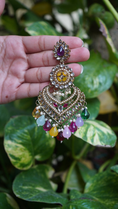 Noorika earrings in multicolor option, perfect for weddings and celebrations