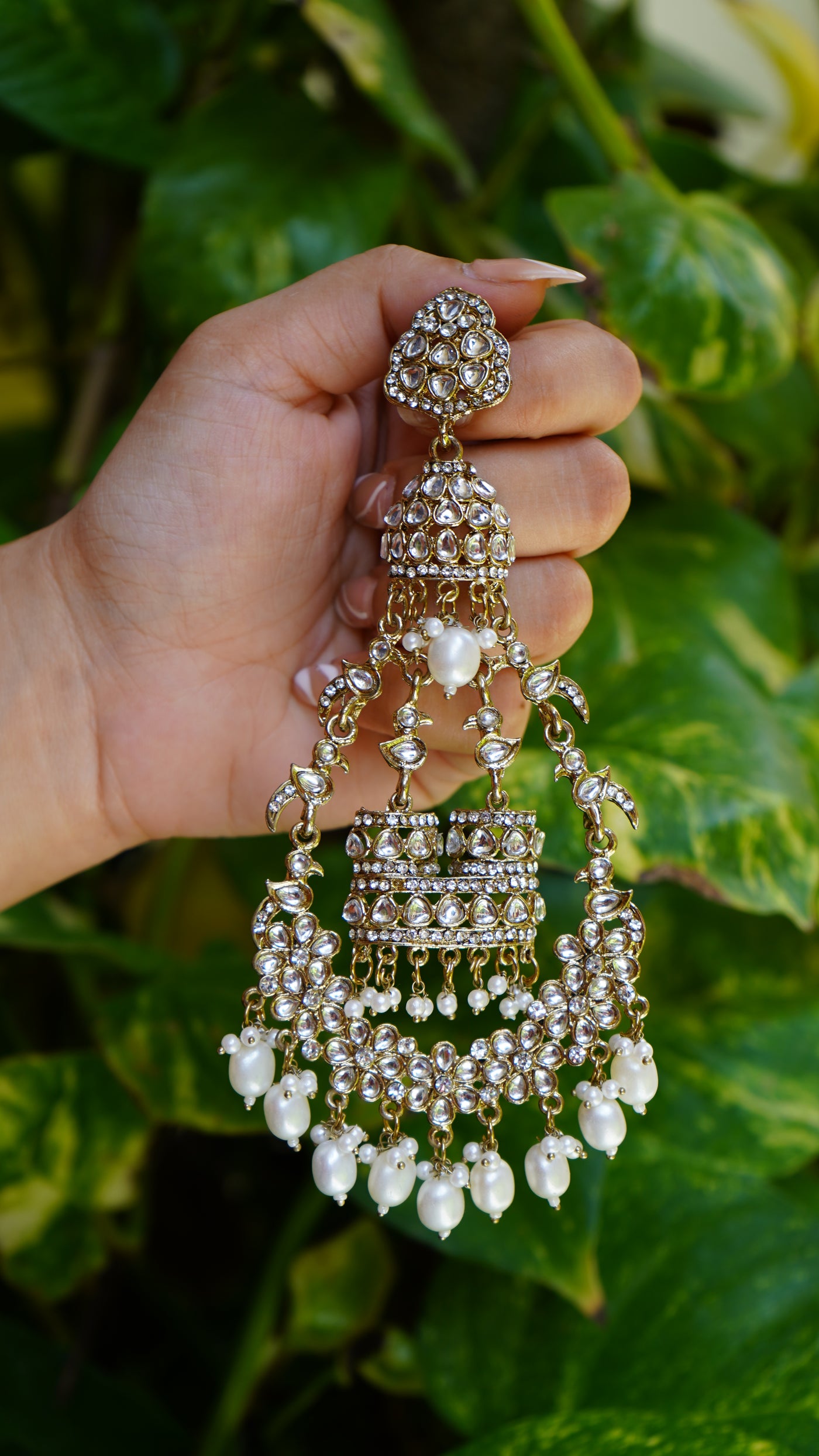 Sitara--Long Chandbali Earrings