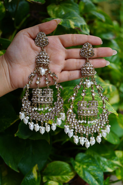 Sitara--Long Chandbali Earrings