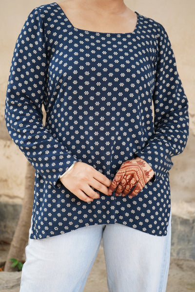 Indigo Blue Short kurti